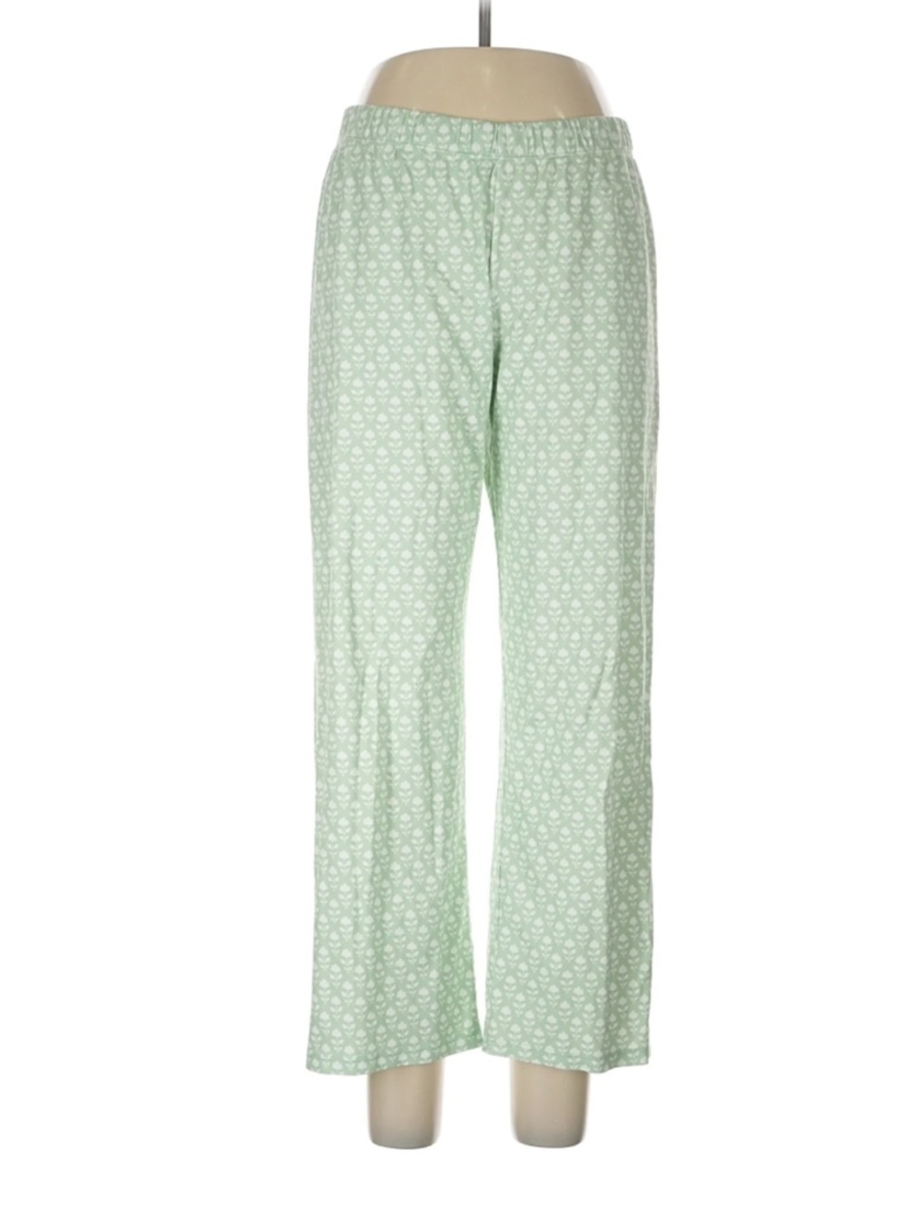 LAKE Pajamas Pima Cotton Sage Green Floral Pajama Pants Size Large